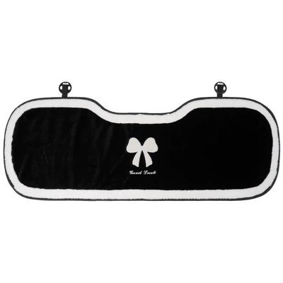 Seat cushion, seat cover Warm Car Seat Cushion Cute - rabbit-fur-lucky-bow-cushion-black-rear-row