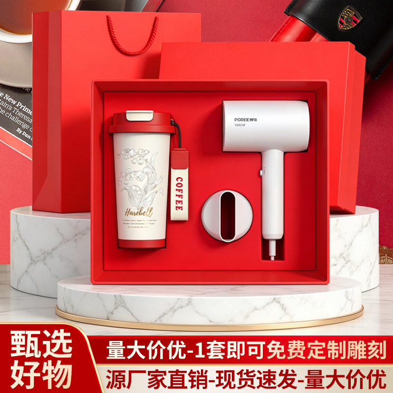 Business Gift Set Feike Borui Hair Dryer Souvenir Custom Logo Event Gift Practical Customer Gift