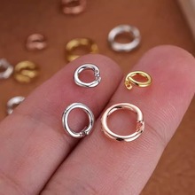 s925纯银圆圈圆环扣头连接圈 项链手链挂吊坠DIY配件扣子加粗圈扣