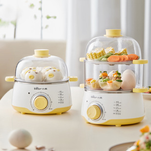 Bear Egg Steamer Zdq-C14F3 Automatic Power-Off Household Multifunctional Double-Layer Breakfast Machine Handy Gadget Dormitory Mini