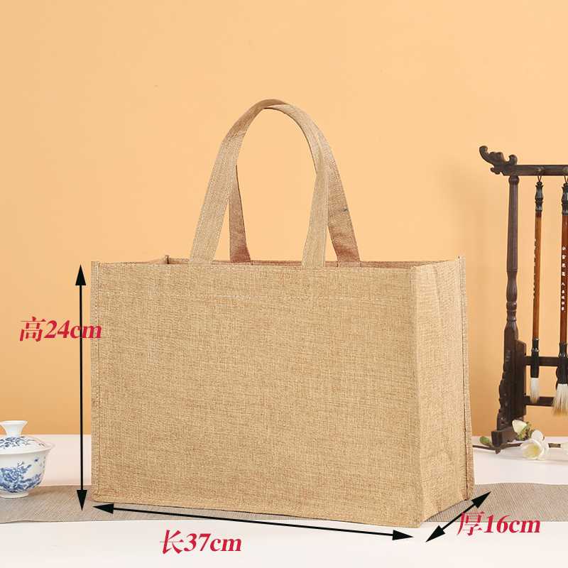 카키색 세로 37 높이 24 가로폭 16cm 고급 린넨백