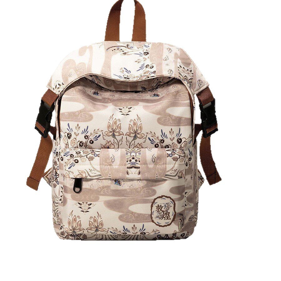 Dunhuang Series Lightweight Outdoor Travel Backpack for Men, Hiking and Mountaineering Backpack, Chinese Style College Student Backpack for Women