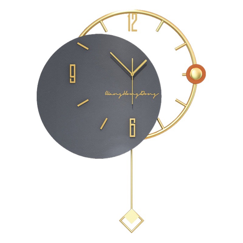 Reloj de pared moderno y accesorio de lujo para sala de estar, decoración sencilla de alta gama para el hogar, reloj silencioso, reloj creativo sin perforaciones para colgar en la pared