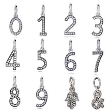 0-9阿拉伯数字与永恒Love&手掌点水钻吊坠 适合制作手链首饰批发