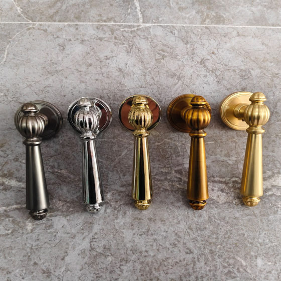 French Entry Luxury Bedroom Door Lock Retro Room Lock Wholesale Pumpkin Silent Indoor Split suit American Handle