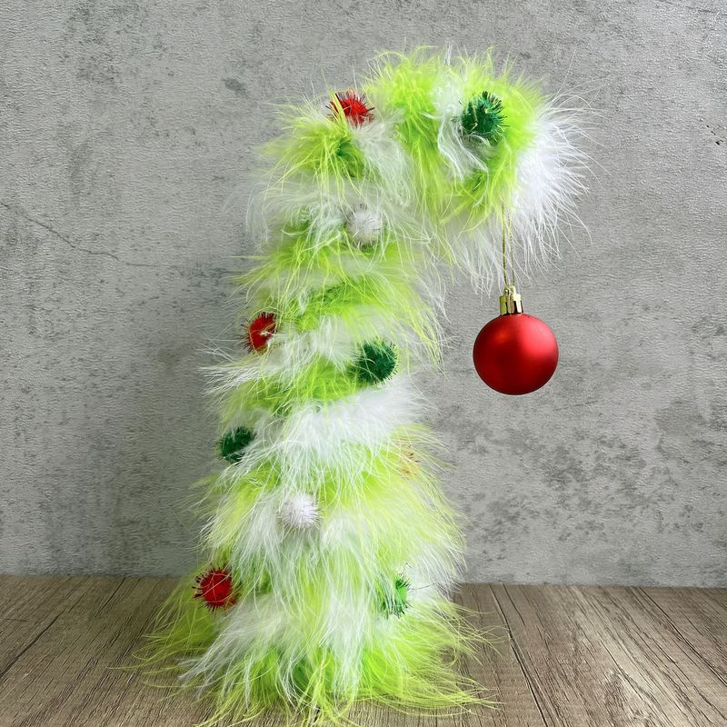 新しいクリスマスフェザークリスマスツリーオーナメントクロスボーダークリスマステーブル暖炉シーンアレンジメント装飾|undefined