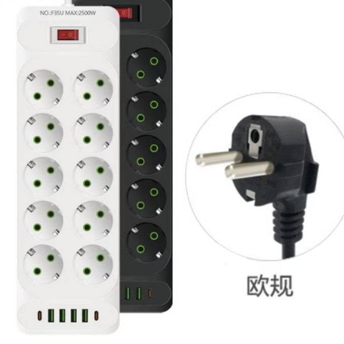 Enchufe EUROPE F35U salida USB de carga EUROPE TYPE-C enchufe Amazon EUROPE suministro de línea