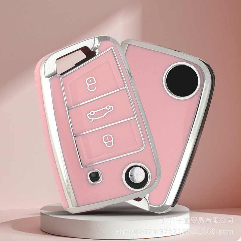 Suitable for Volkswagen Golf 7 Key Cover Tangeng Sagitar Tiguan I Lavida Plus Lingdu Car Key Case Buckle