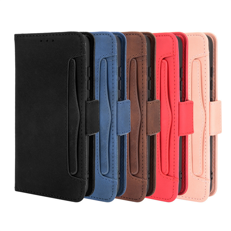 For ASUS ZS690KS Mobile Phone Case ASUS Zenfone 8 Mobile Phone Leather Case Multi-Card Slot Flip Case