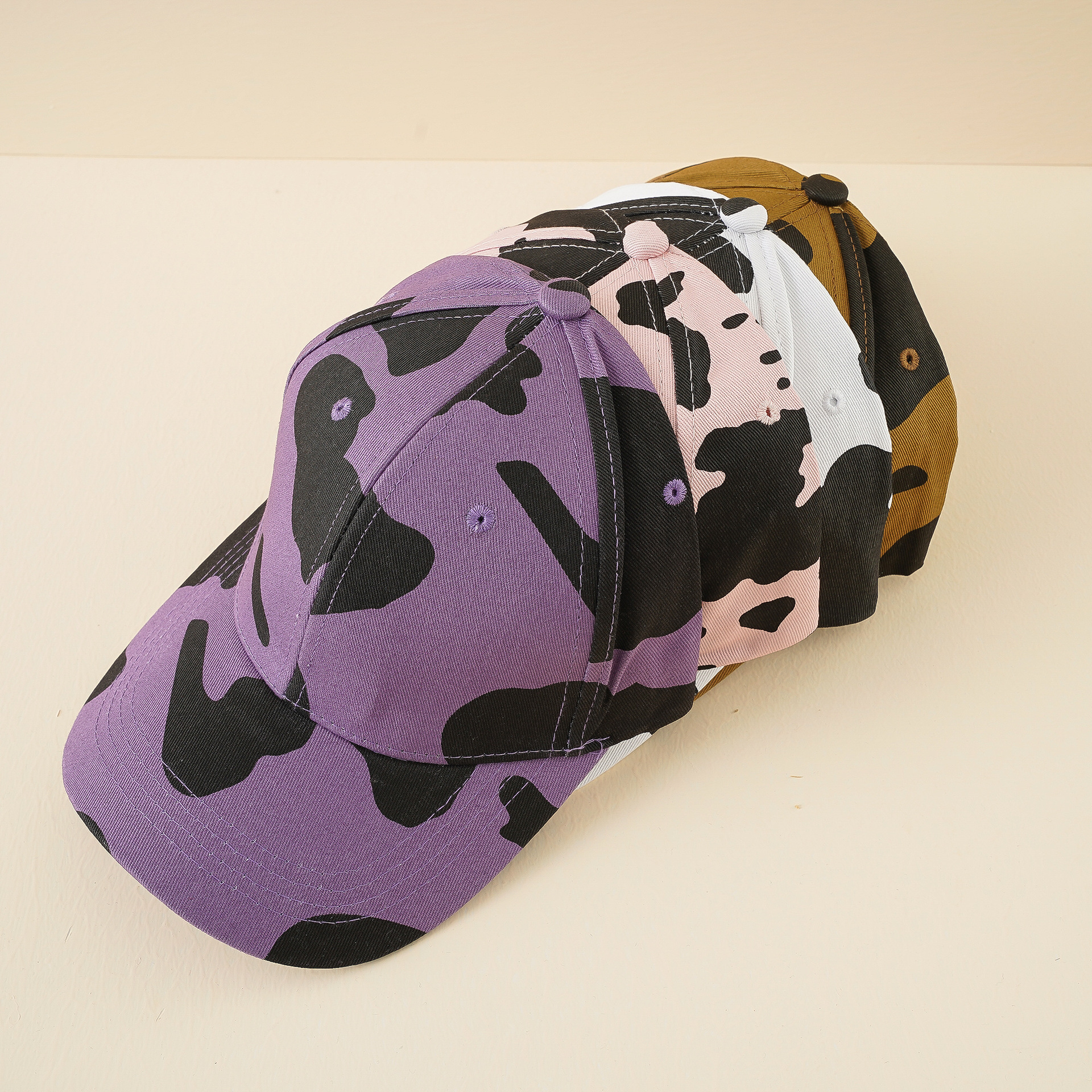 Patrón de leche gorra de béisbol para hombres y mujeres todo partido casual patrón de leche tapa de pico nicho estilo coreano japonés estudiante personalizado