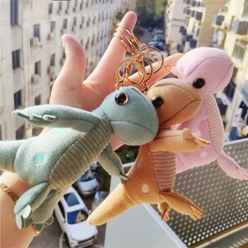 Cute Little Lizard Doll Plush Toy Mini Small Artificial Lizard Pendant Keychain Kidsren's School Bag Pendant