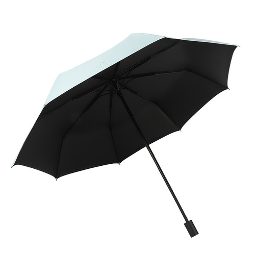 Three-fold 8-bone UV sun umbrella, sunshade with rain function, UV protection, foldable umbrella, wholesale rain umbrella