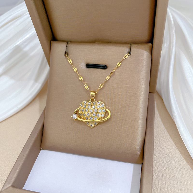 Gorgeous Diamond Collarbone Chain Necklace For Women Titanium_voghion.com