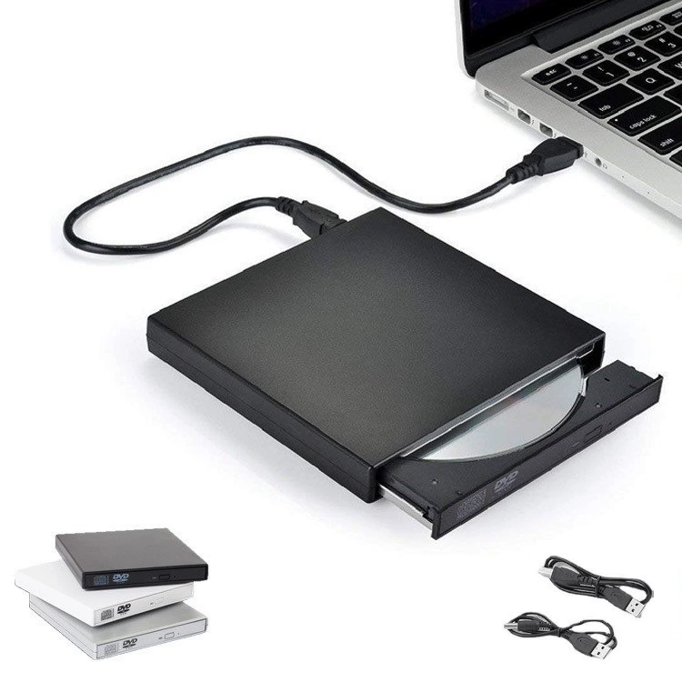 Внешний USB DVD оптический привод (Combo) — портативный USB2.0 CD/DVD ридер и CD-регистратор, 135×135×18 мм