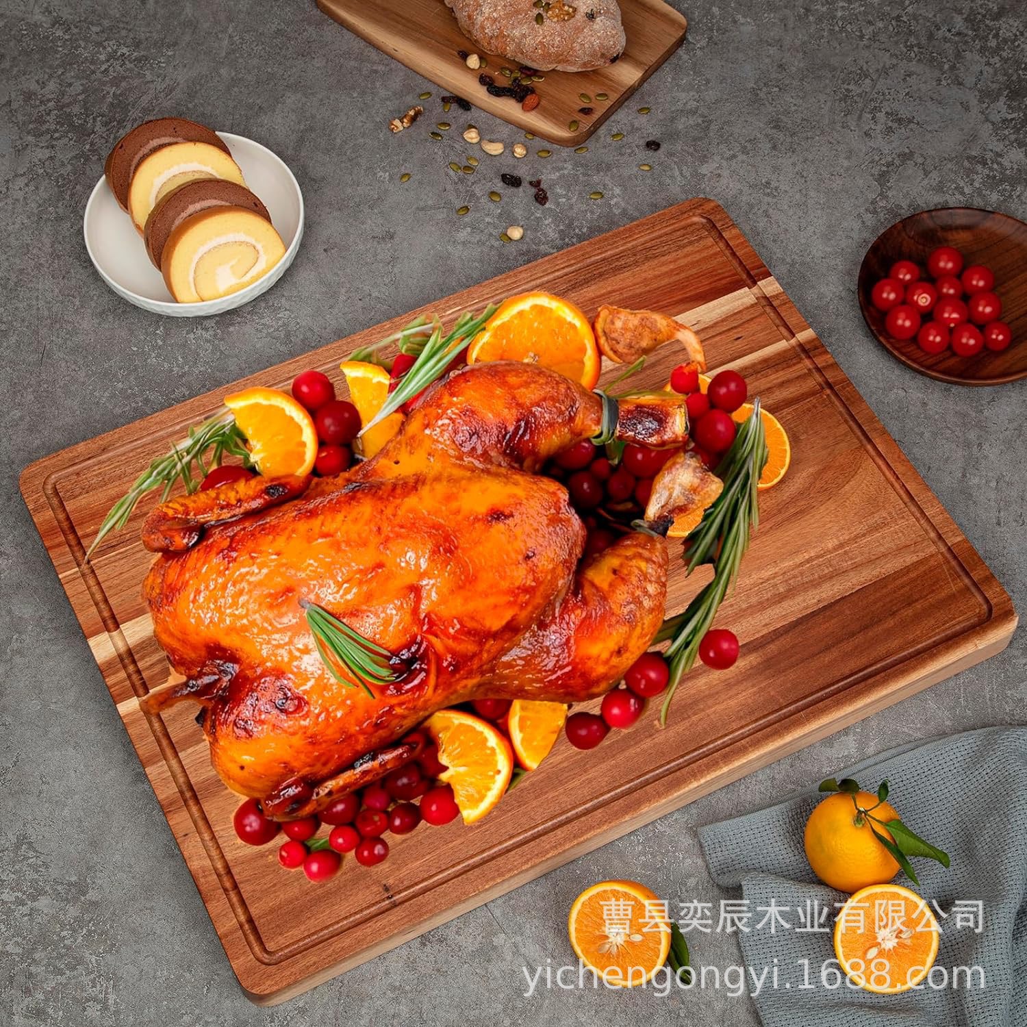 木质砧板家用厨房加厚双面切菜板水果蔬菜面包甜品长方形实木案板