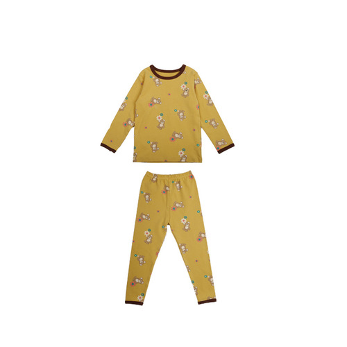Children's spring and autumn pajamas for boys and girls, Category A cartoon autumn clothes, baby 270g wool frame home clothes