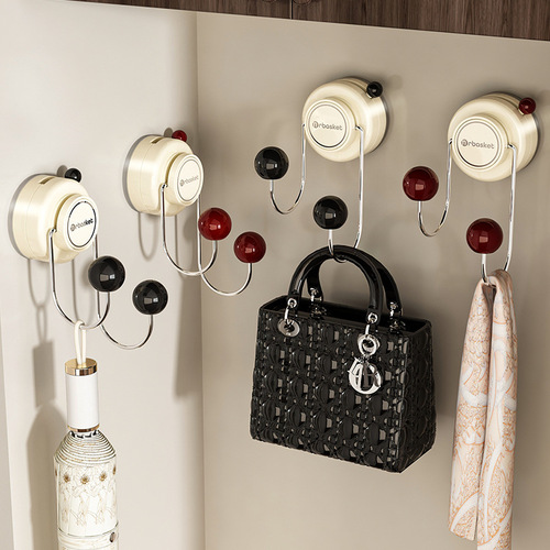 Adhesive Hook without Drilling, Heavy-Duty Door Hanger Hook, Invisible Entryway Coat Hook, Bathroom and Shower Sticky Hook