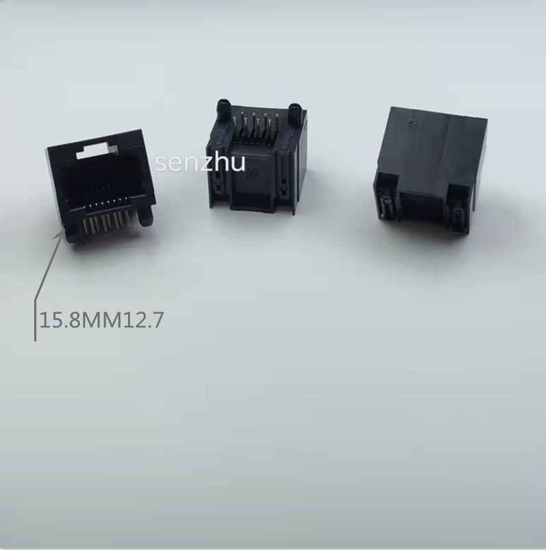 网络接口插座连接器RJ45网络插座8P8C 15H全塑网口接口插座