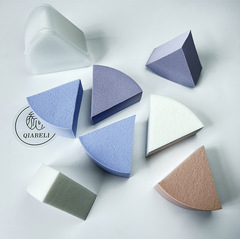 粉底液粉膏高光影樓化妝師學校專用三角皮面不吃粉一次性海綿粉撲