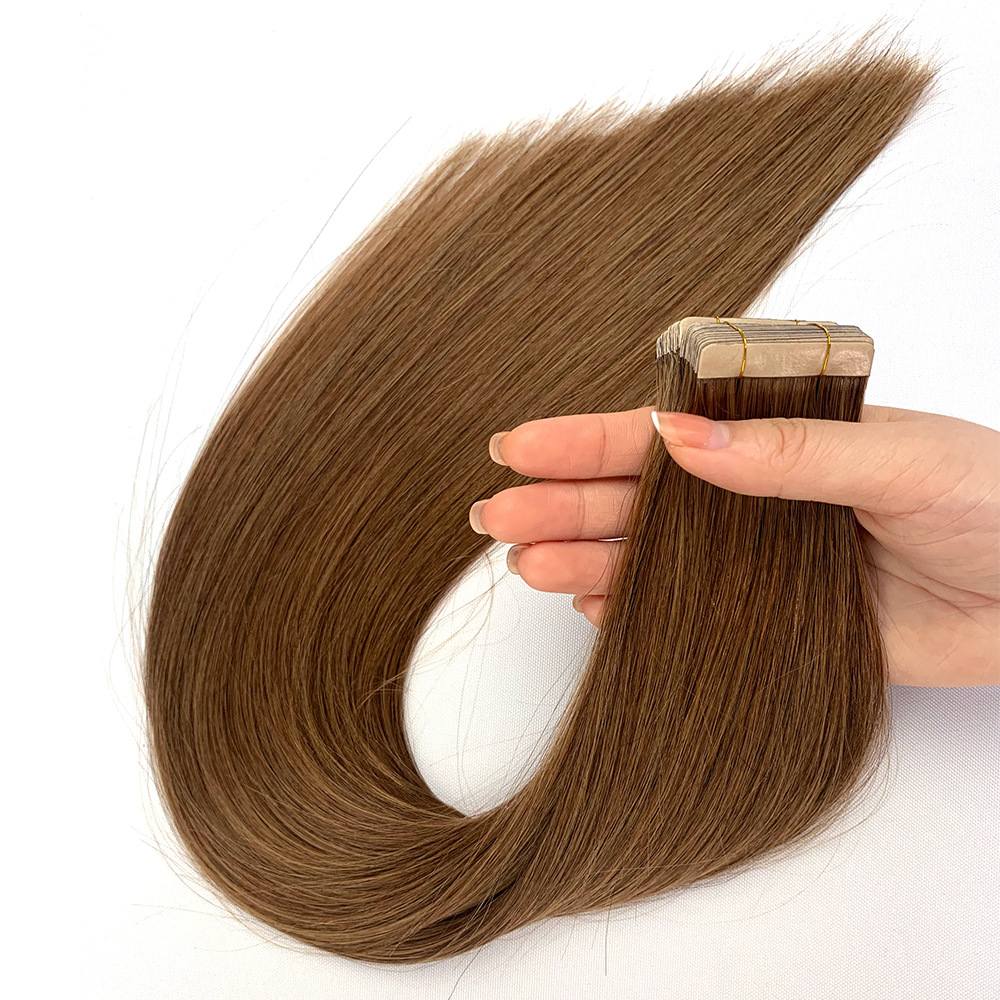 Real PU Tape-in Human Hair Extensions European And American Cross-border Wigs_voghion.com