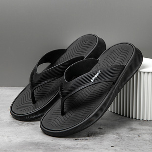 Thick-soled flip-flops men's summer non-slip outdoor sandals cleat shoes men's students casual beach shoes cross-border