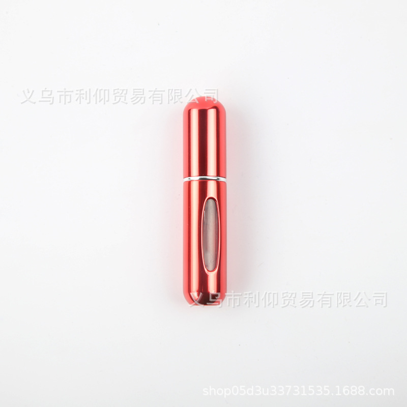5ml; bright red; plastic + anodized aluminum