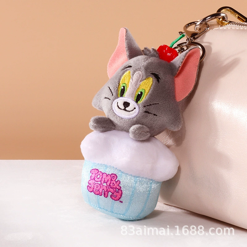 Плюшевый брелок Tom и Jerry, украшение для сумки, размеры 8–40 см, с вибрацией и звуком