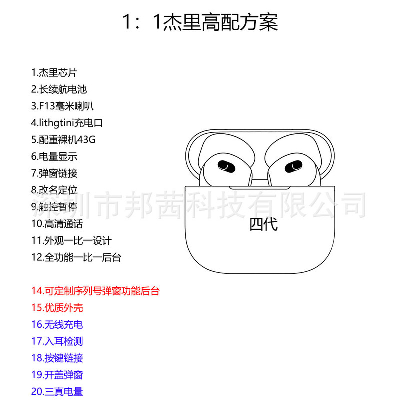 华强北耳机工厂一比一5代6代7代新款降噪弹窗适用苹果手机蓝牙耳|undefined