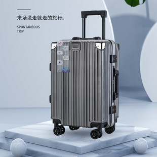 Business suitcase aluminum frame luggage trolley case universal wheel 20-inch boarding case password box large capacity gift box