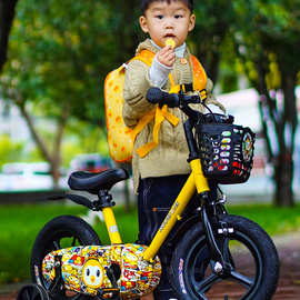 儿童新款男女孩自行车14寸3-6岁轻便单车脚踏车礼品宝宝学步车