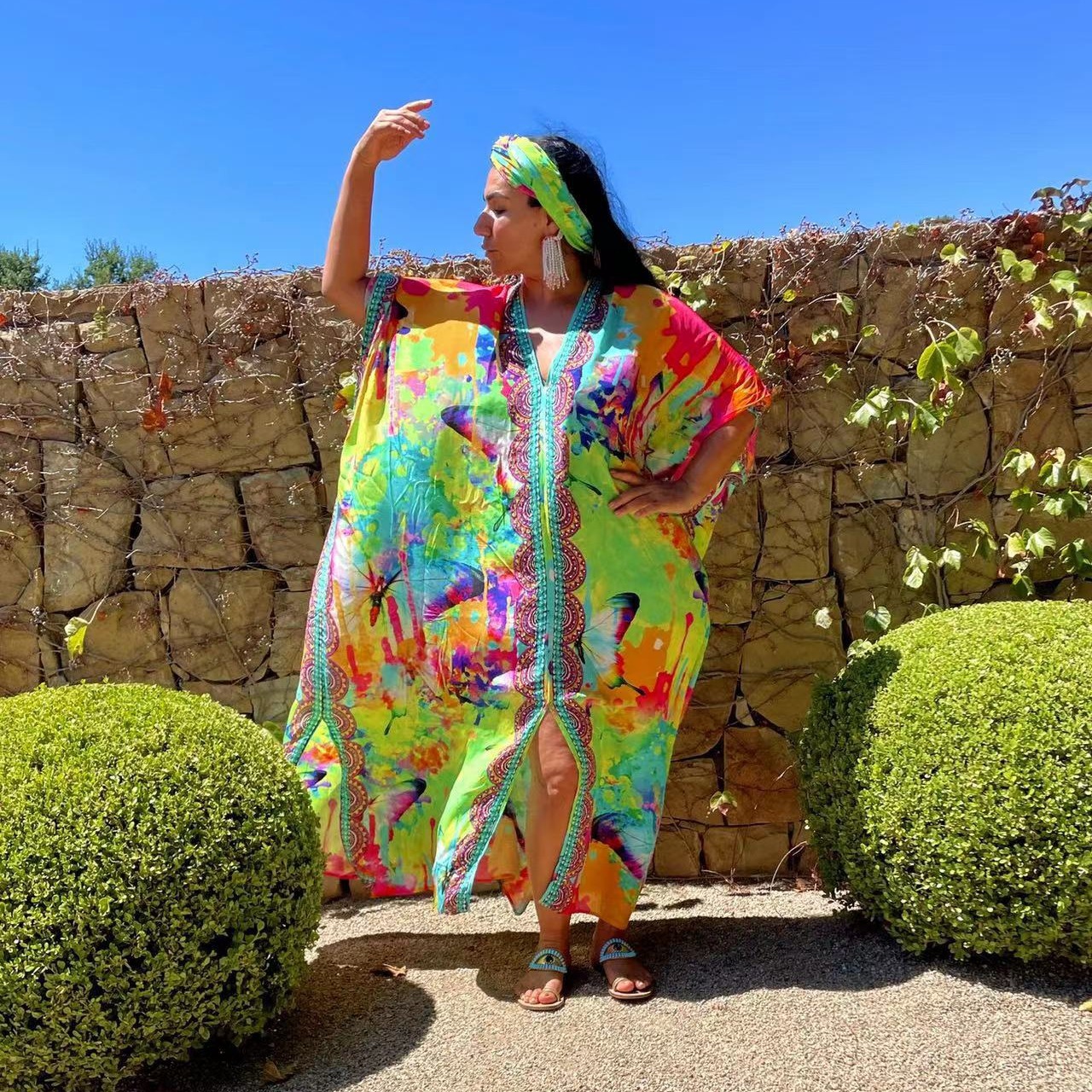 Personalizada ropa de playa de algodón impresa cardigan kimono pequeño lote personalizado bikini ropa de playa pañuelo D233