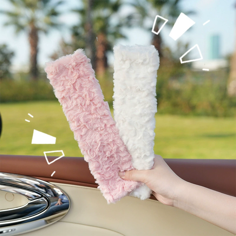 Защитный плечевой чехол для автомобиля Матовый цветок розы Автомобильный мягкий антивыравнивающий защитный чехол для шеи Осенне-зимние автомобильные товары