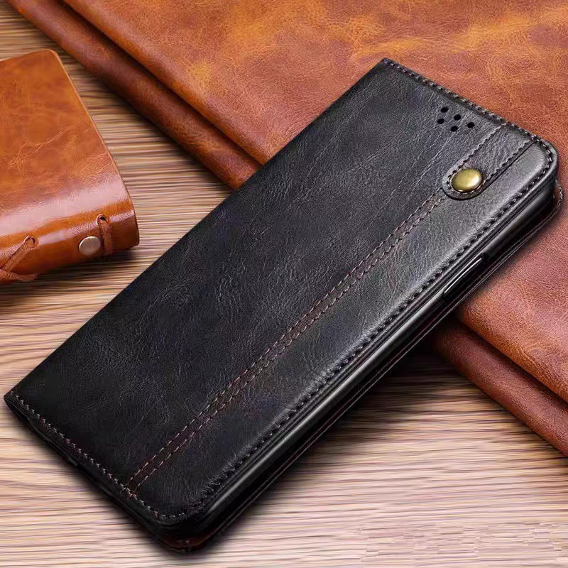 Suitable for Apple 13Pro Mobile Phone Case Iphone13Promax Magnetic Flip Leather Case 13Mini Leather Case for Men and Women