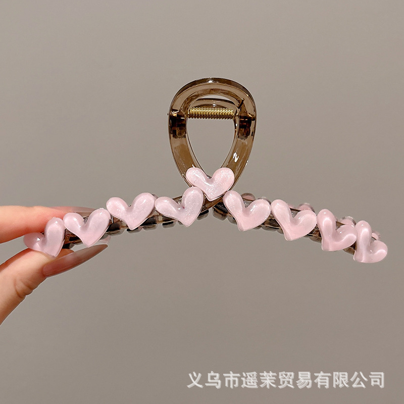 轻奢高端水晶大号抓夹鲨鱼夹女时尚百搭后脑勺盘发夹新款发抓头饰|undefined