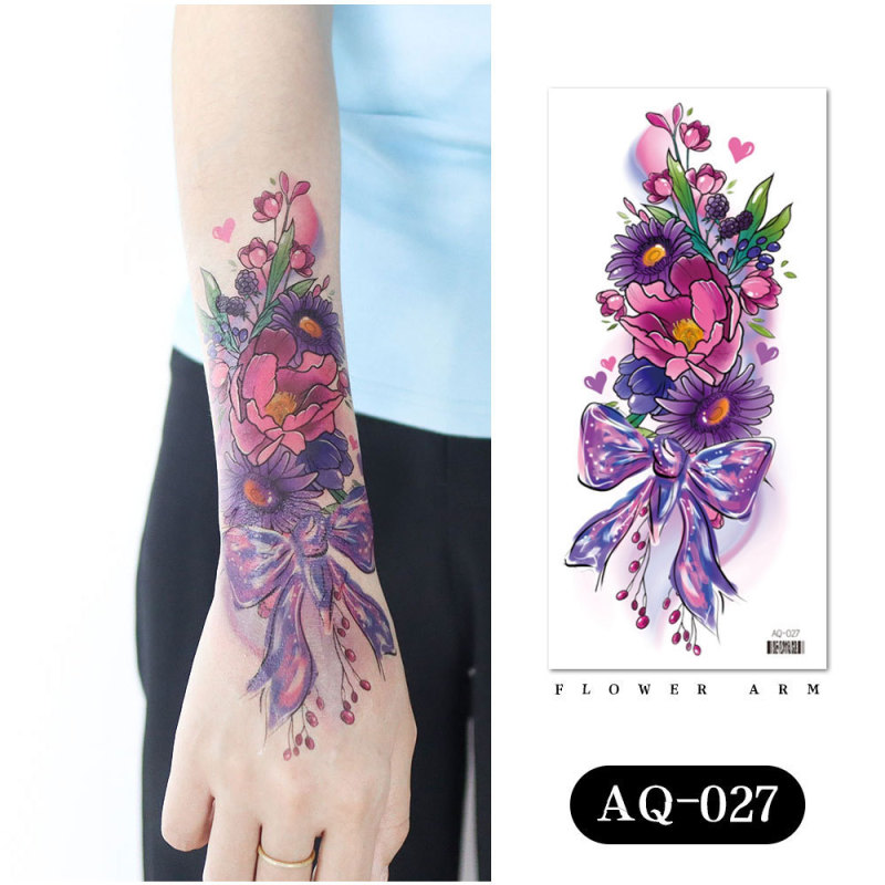 瑞卡竜の新しい商品の供給源の花の紋章はファッション的な花の腕の防水の刺青の貼る紙を貼ります。|undefined