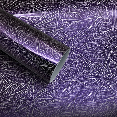Auto Color Change Film — Blue Rearview Mirror Full Body - pet-forged-ice-crack-silver-purple-20cm30cm