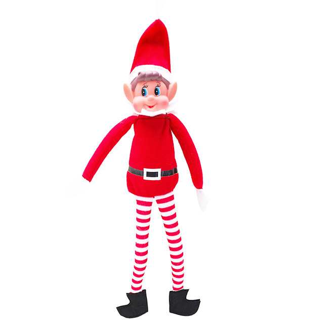 クリスマスツリーペンダント足長人形ぬいぐるみ男の子と女の子セットおもちゃ本棚赤い人形エルフ人形|undefined