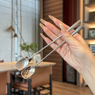 [Customized Model] 316 Grade Stainless Steel Long Handle Coffee Spoon Stirring Spoon Seasoning Spoon Ice Spoon Honey