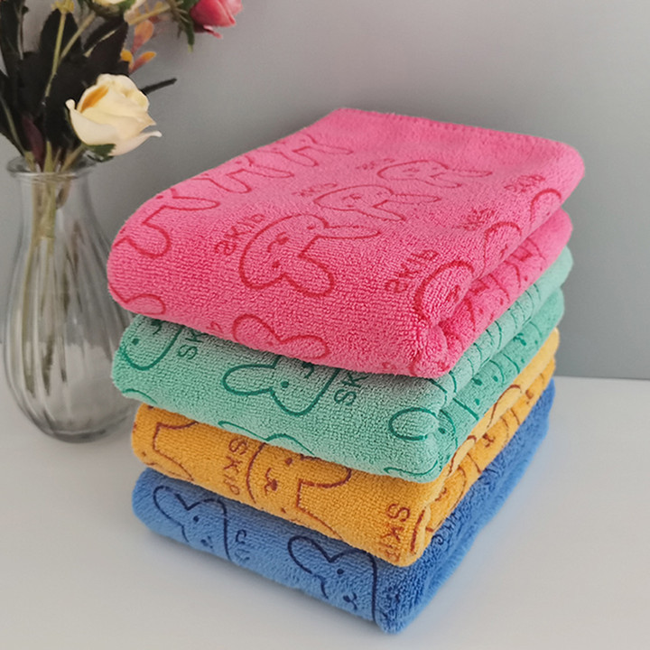 Bath Center adult face towel Baotou printed LOGO towel wholesale microfiber absorbent towel hand gift