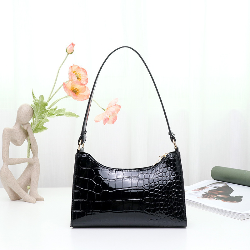 Bolsas de brazo con patrón de cocodrilo 2024 bolsas de mano de damas de comercio exterior bolsas de mujer al por mayor bolsas de mano casuales de moda