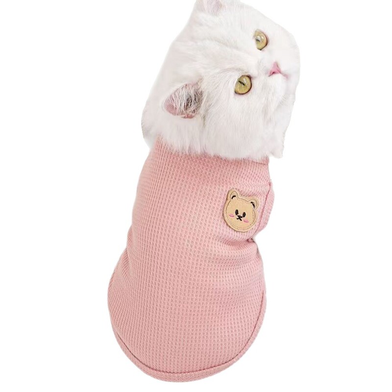 夏薄型犬ワッフル通気性ベストペットテディビションプードル猫小型犬犬服|undefined