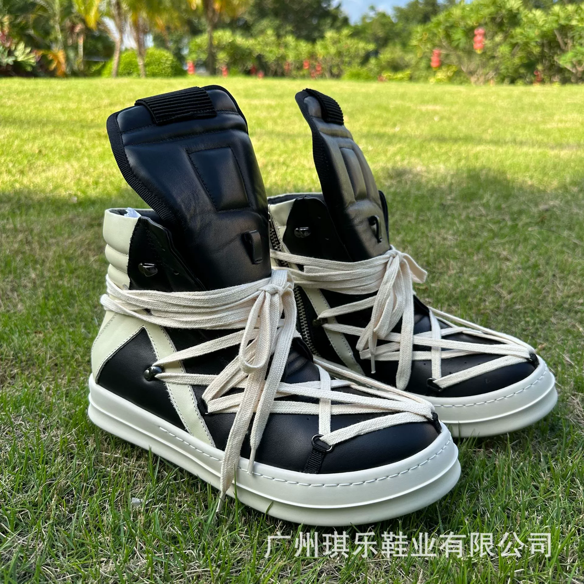 Ro Модная обувь Высокие кожаные кроссовки в европейском и американском стиле с перевернутым треугольником и пентаграммой Верхний слой из воловьей кожи Модные парные ботильоны на толстой подошве