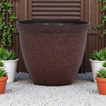 圆形仿紫砂花盆大口径兰花君子兰种树阳台盆景简约塑料花盆