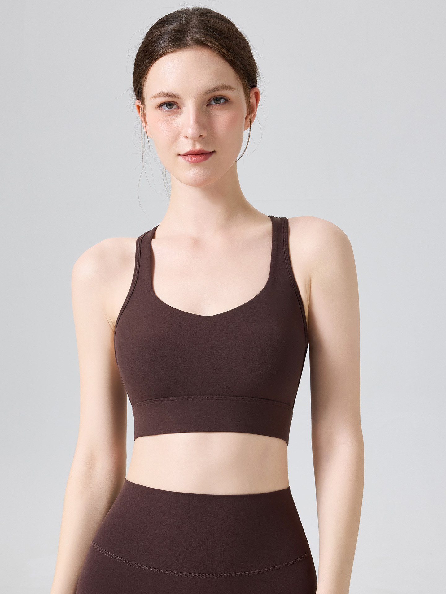 N66 Laica trajes de yoga integral a prueba de choque deportes correr entrenamiento físico cruzado chaleco de belleza pecho colaterales colapso sujetador