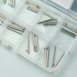 Полностью стальной полустальной переключатель, необработанные ушные часы, соединение с часами, подвижный стержень, аксессуары для ремешка, наконечники для часов из необработанной стали, 4 шт.