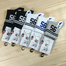 正品梦娜原子弹春秋男士棉袜0050精梳棉休闲运动四季中筒棉袜0050