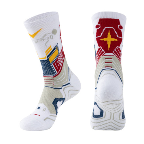 Adult actual basketball socks men's American high-cut long-tube actual elite thickened towel socks running sports socks