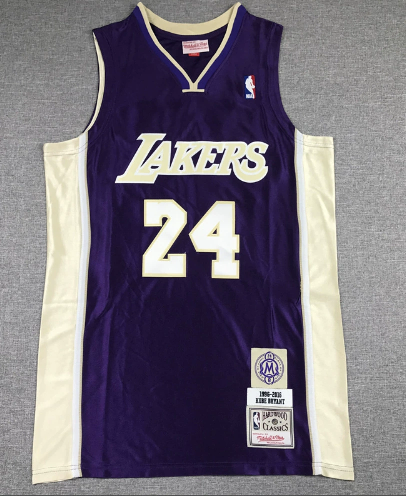 NBA вышитая баскетбольная майка No. 24 Kobe Мамба змея рисунок Kobe спереди No. 8 No. 24 Lakers Kobe Jersey