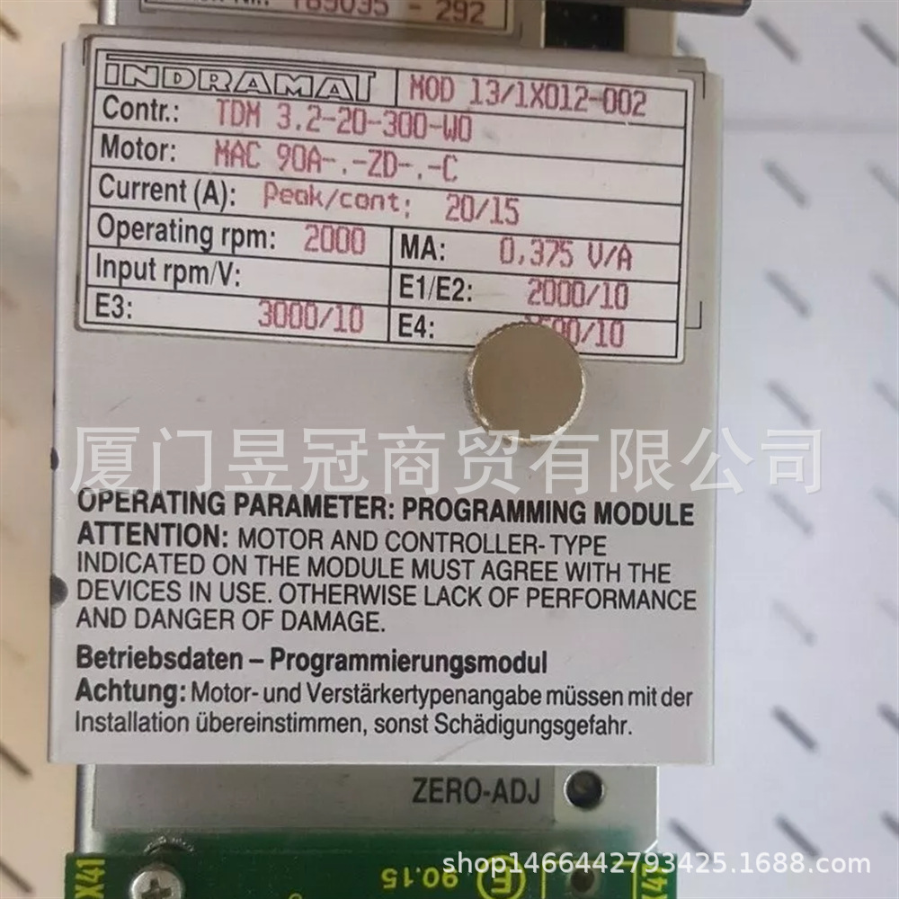 INDRAMAT伺服驱动器 TDM3.2-20-300-W0 全新原装包邮出售