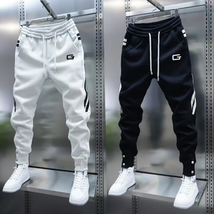 Spring and Summer Striped Ribbon Design Casual Pants Men's Sweatpants Loose Sports Pants Trendy Brand Wear-resistant Slimming Leg Haren Pants